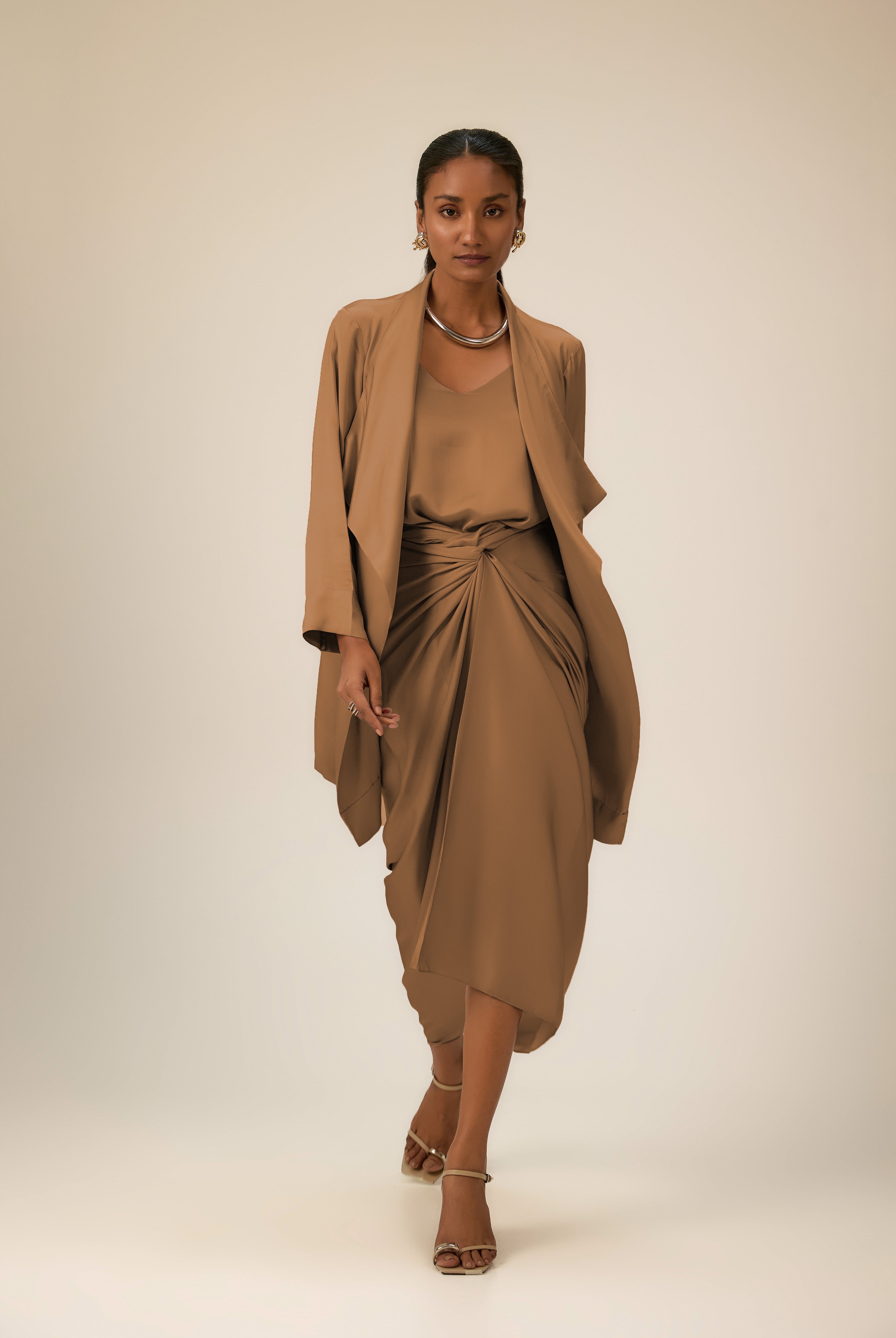 Luxury Co-ord set for women in brown color