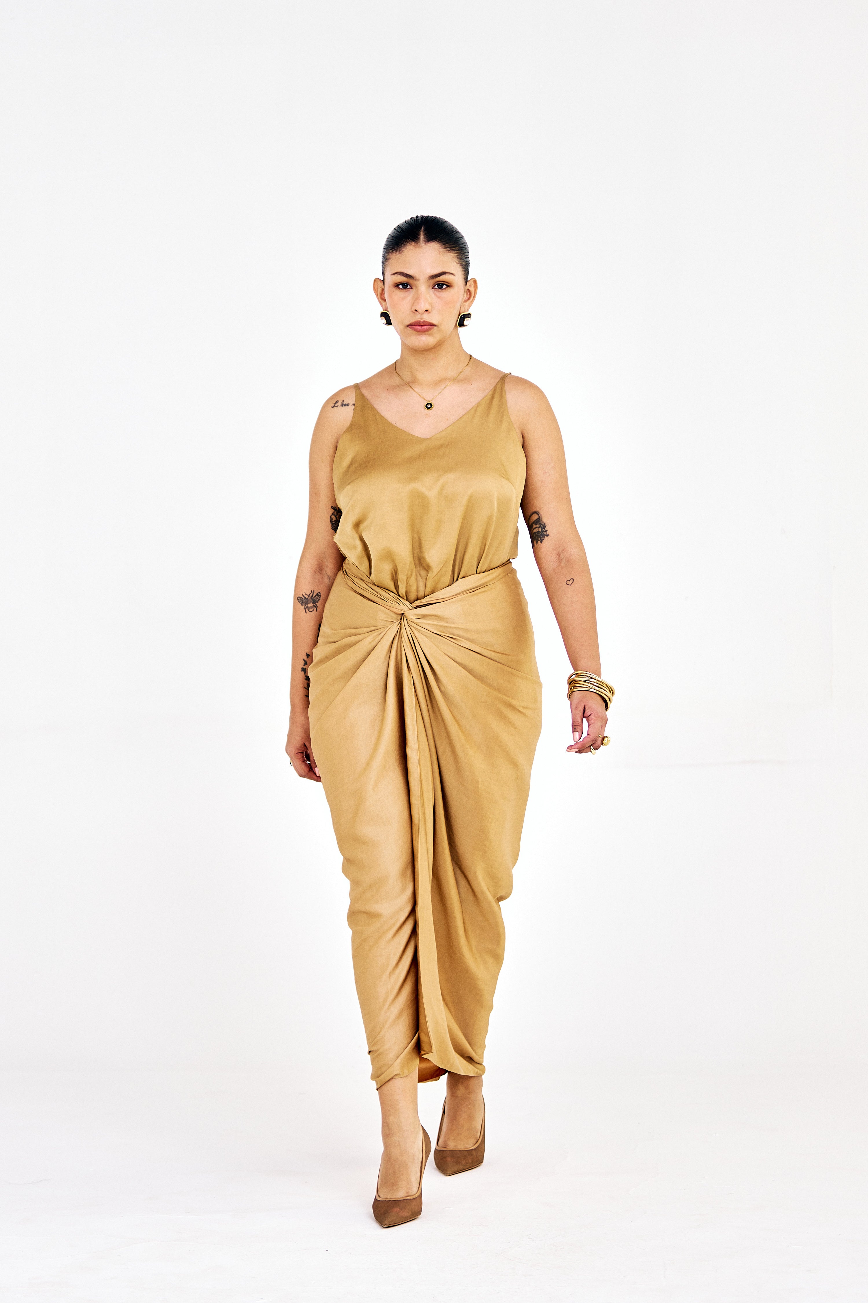 Elevated essential dress with relaxed fit and versatile styling