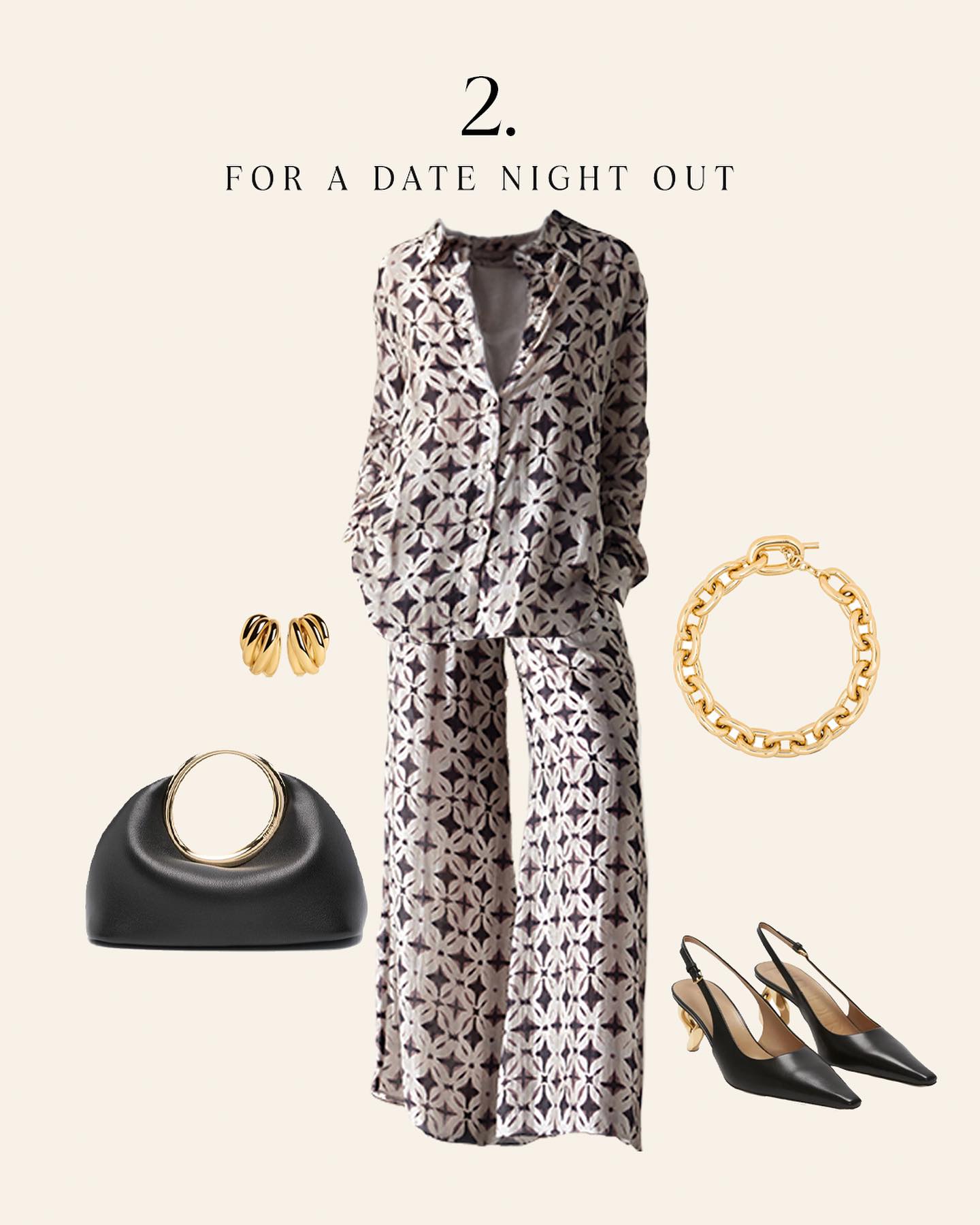 Maria relaxed fit shirt and flared pant set