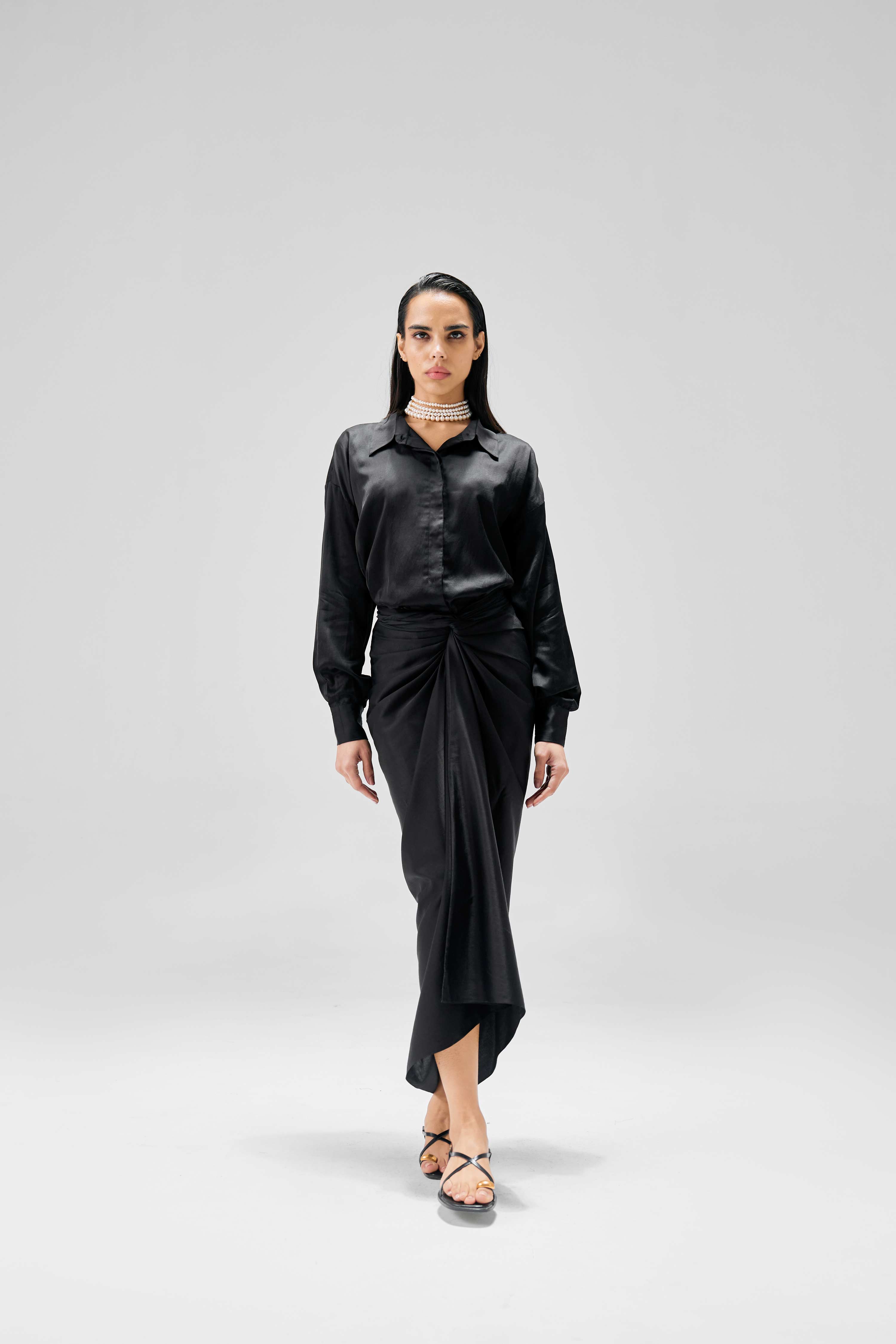 Luxury Black Designer Co-ord Sets for Women Party Wear