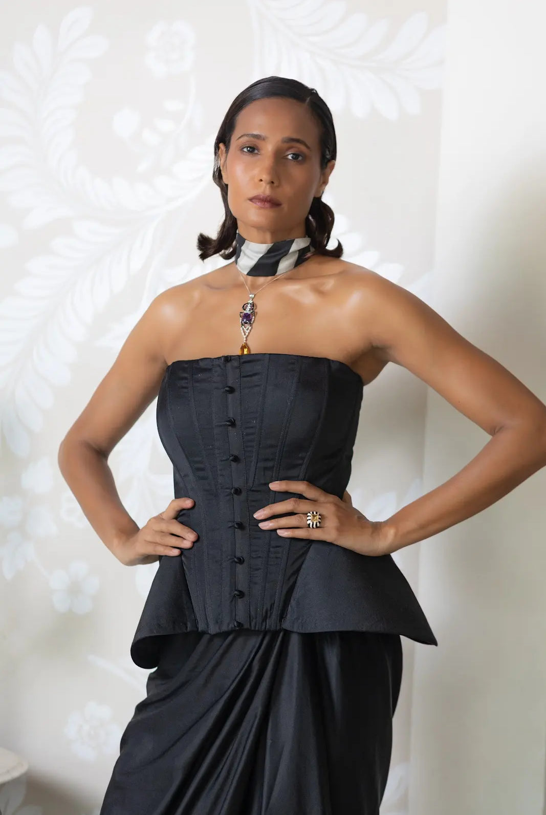 Luxury designer ladies Talia corset black