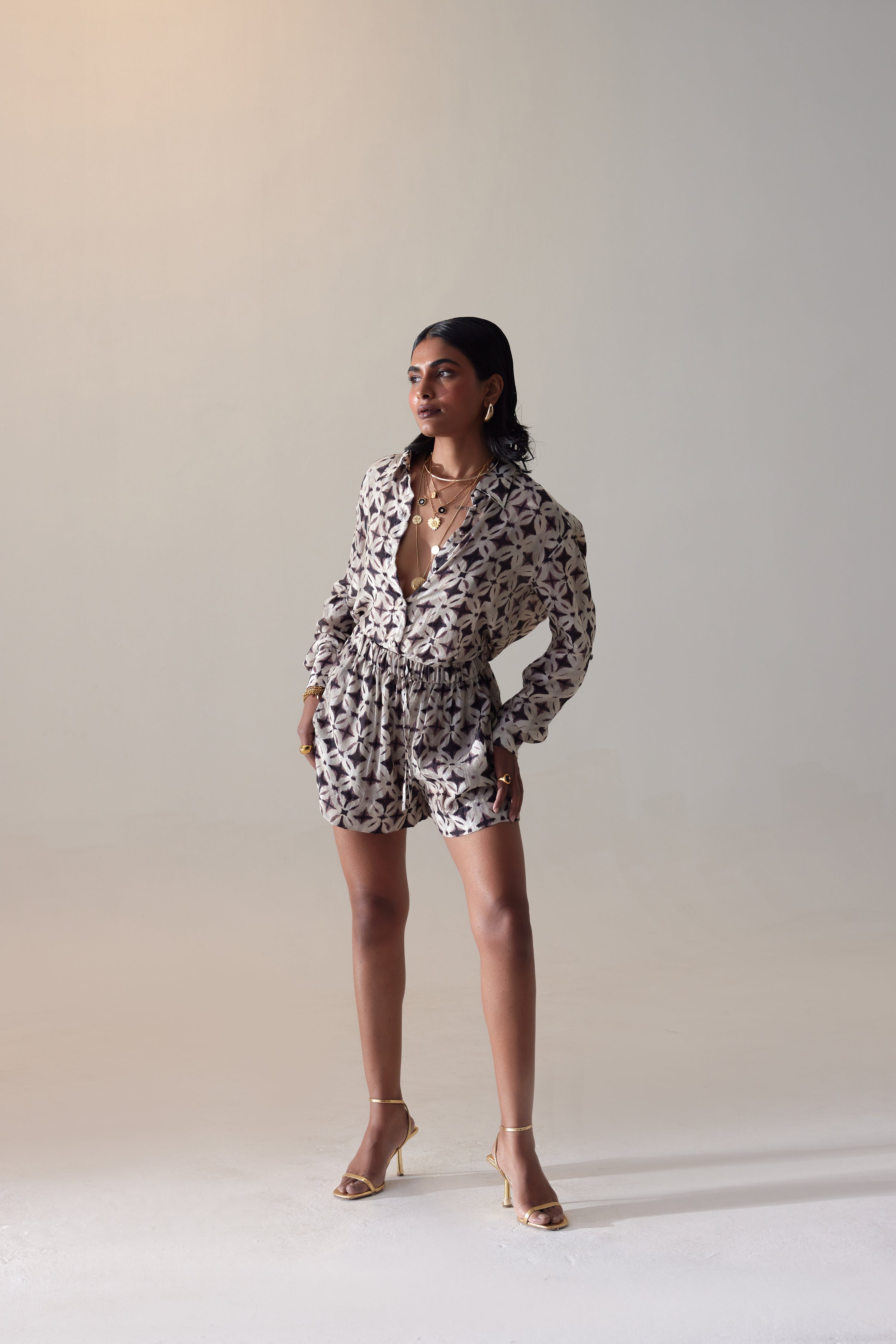 Designer Jamie cotton silk co-ord set for women