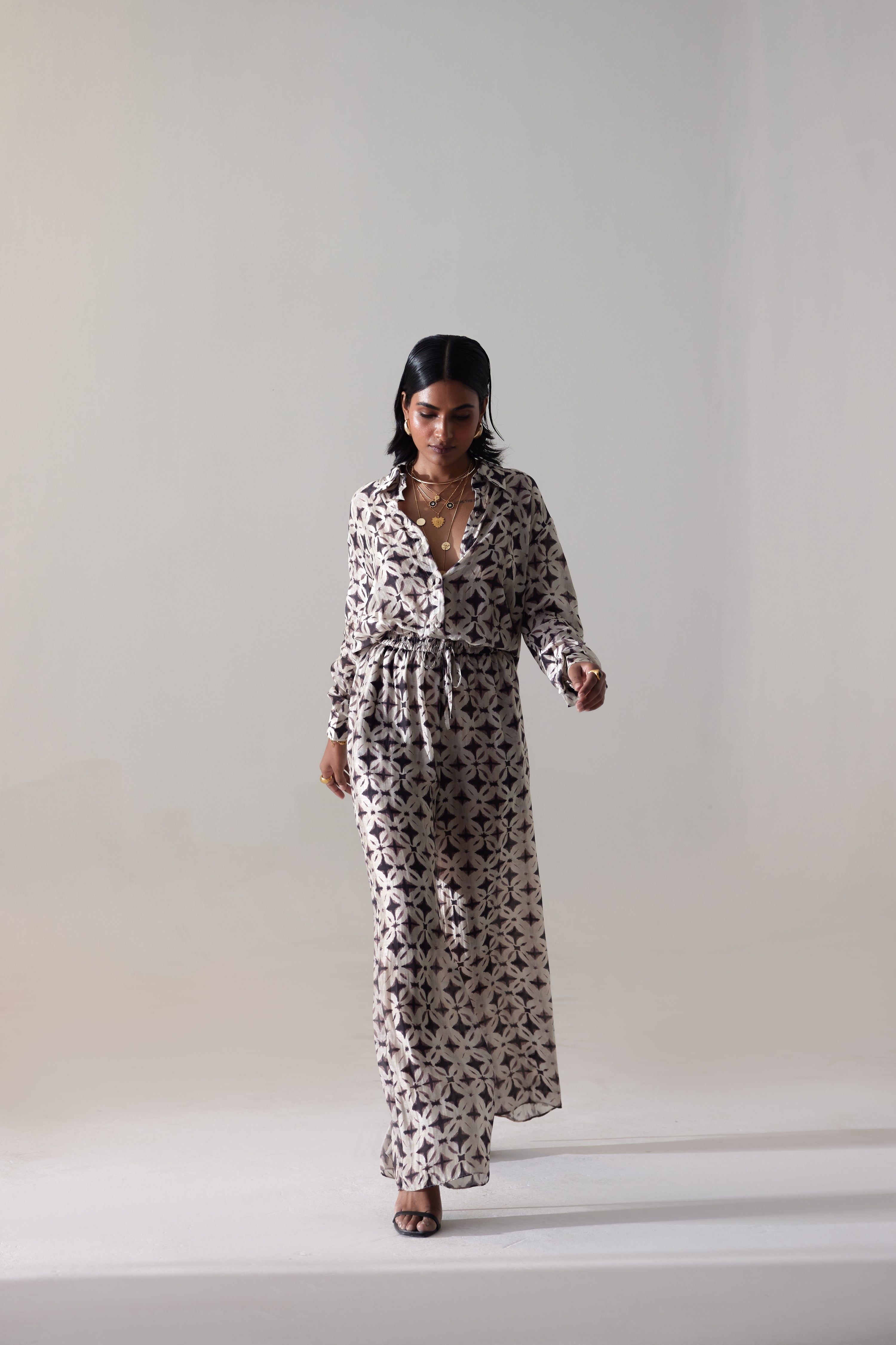 Maria luxury ladies co-ord set in cotton silk