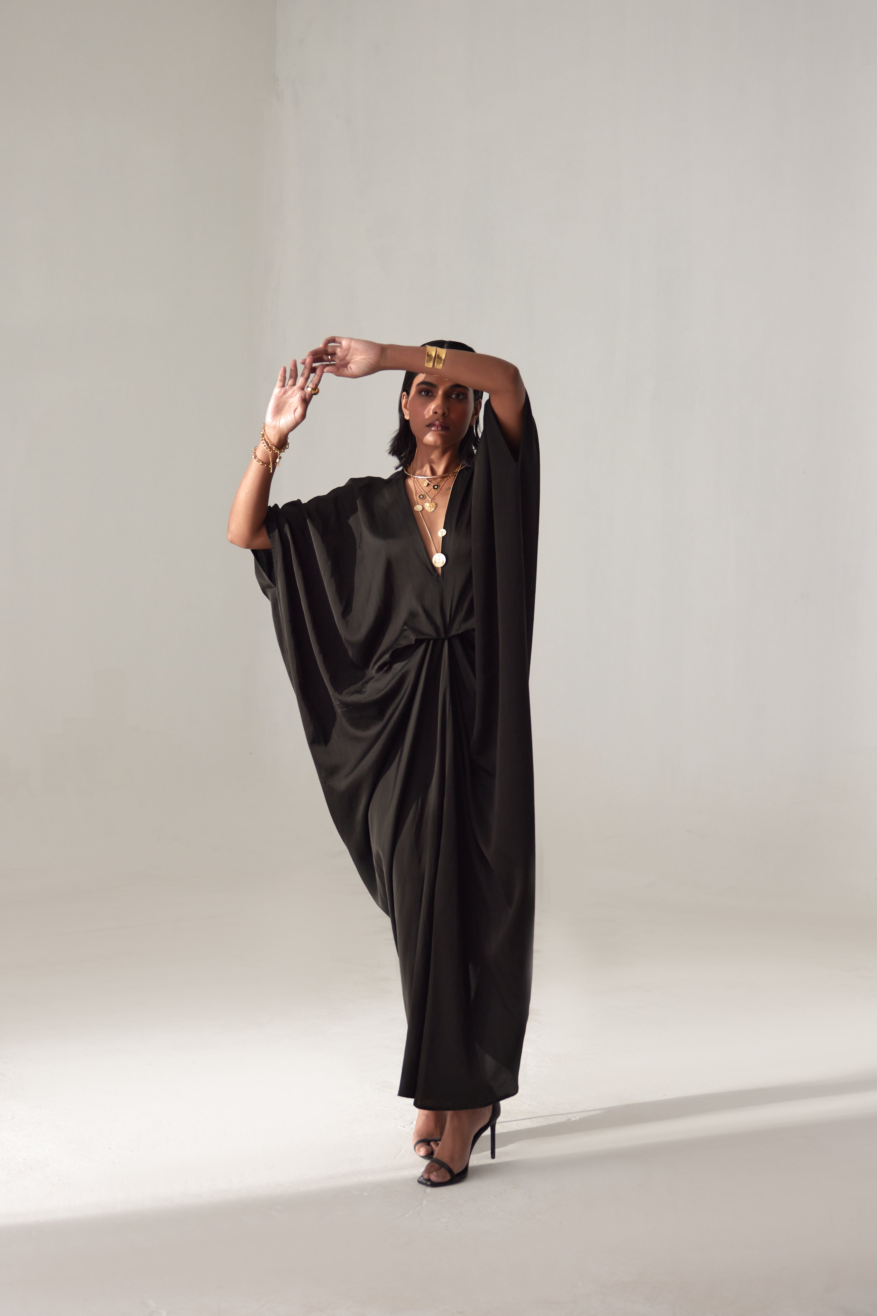 Minimal long dress offering comfort and refined style