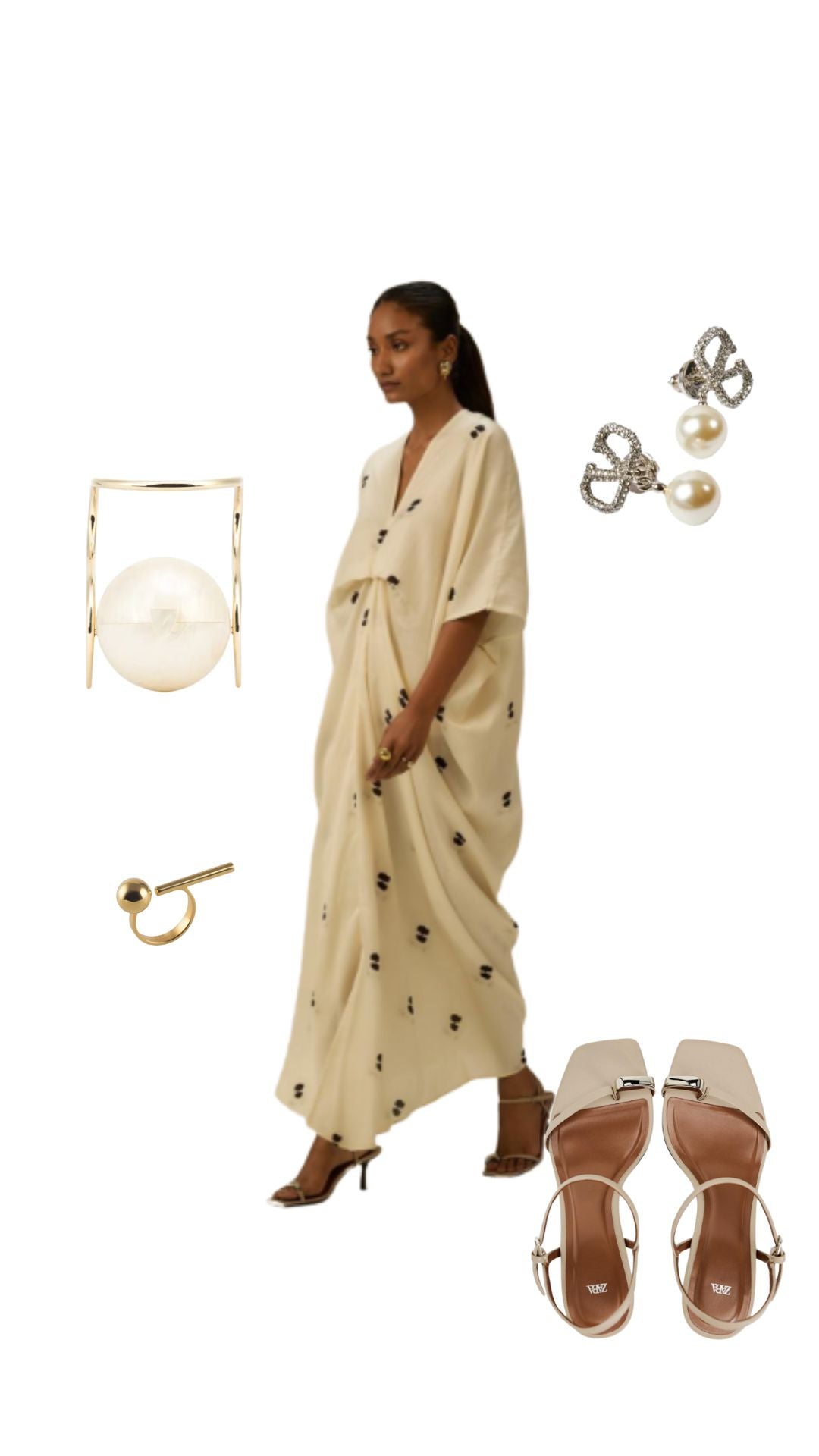 Lightweight cotton modal satin dress with graceful fall