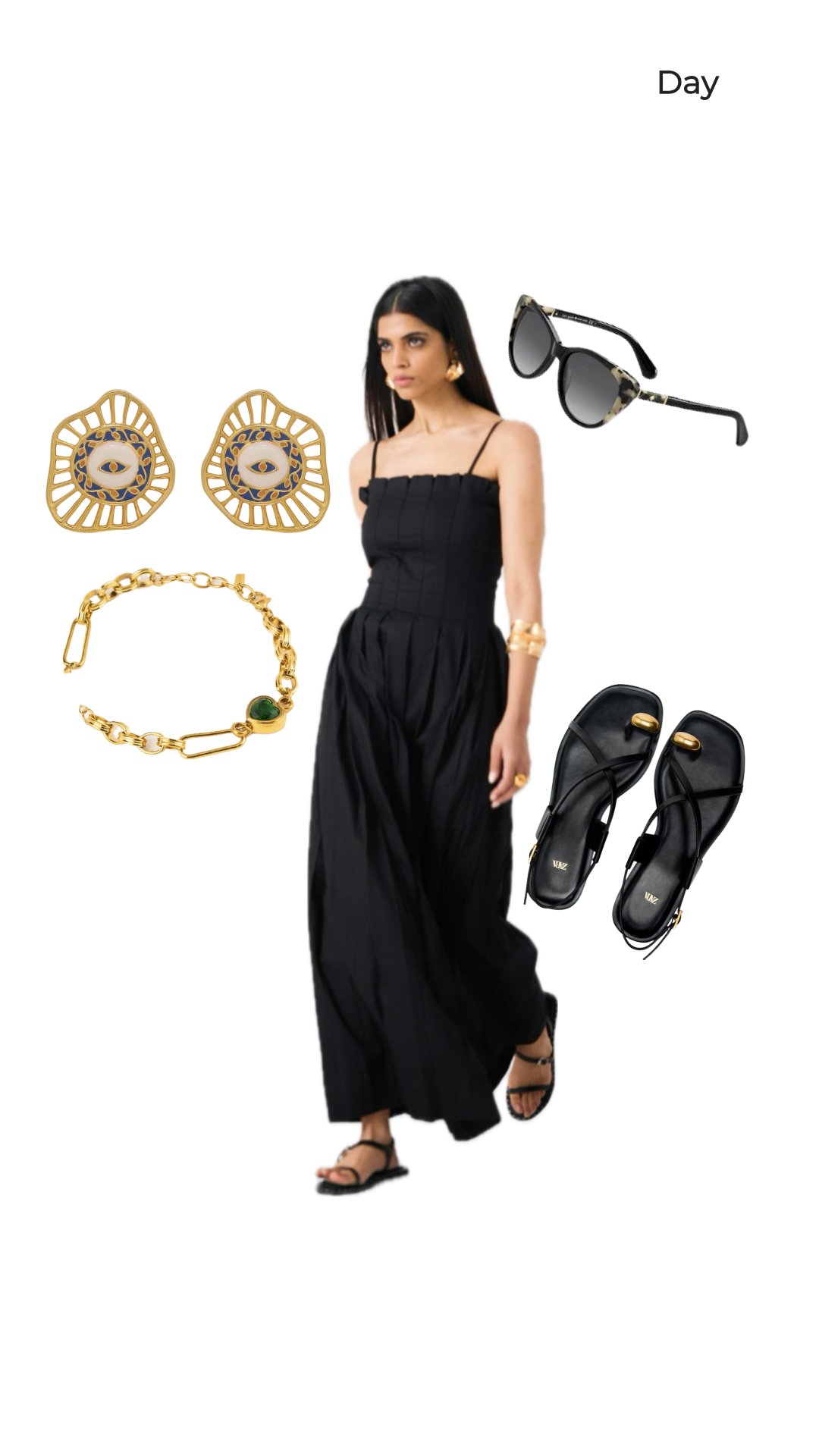 Women’s monochrome dress with pleated detailing and graceful movement