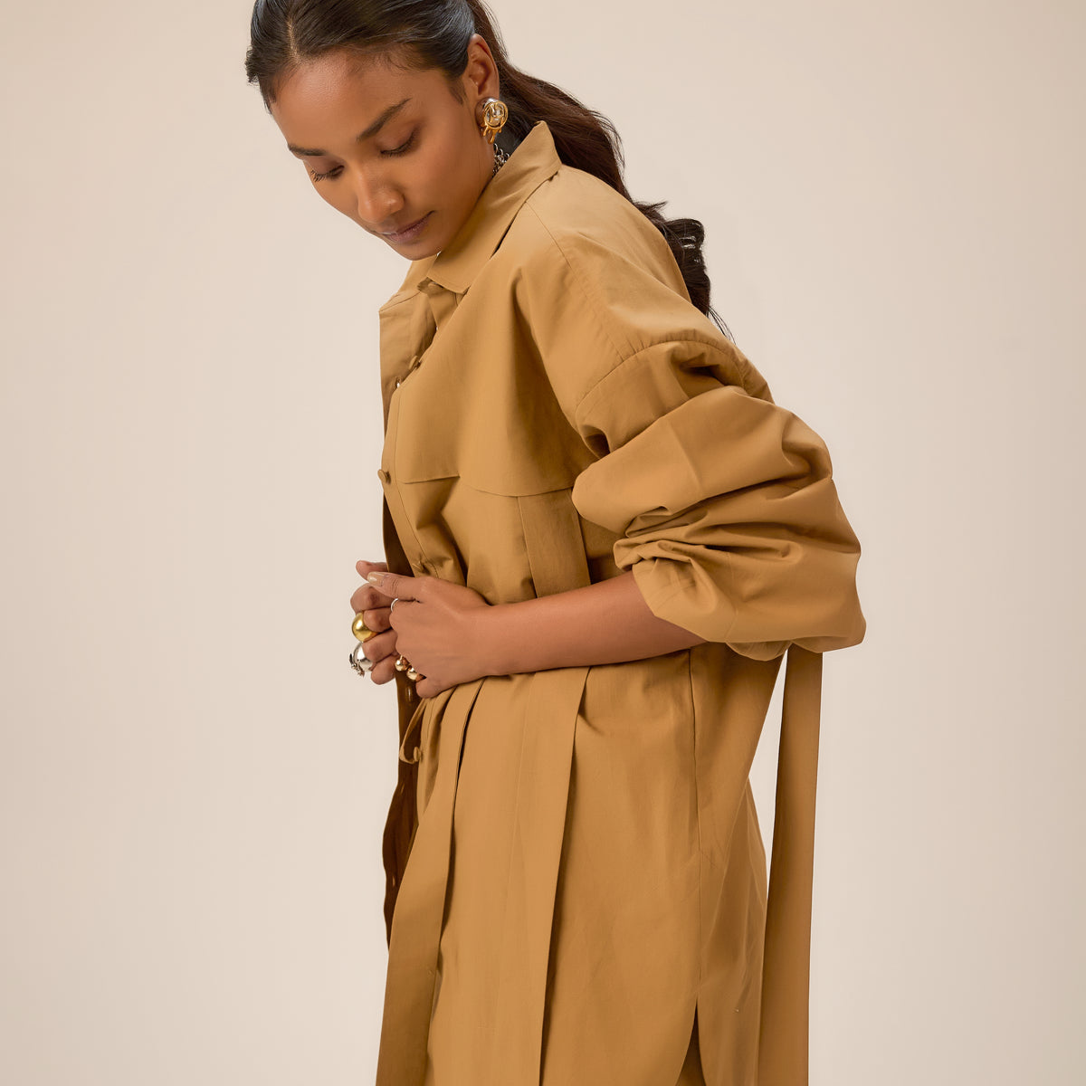 Buy Luxury Designer Rhea Shirt Mocha for Women Online – Nouria