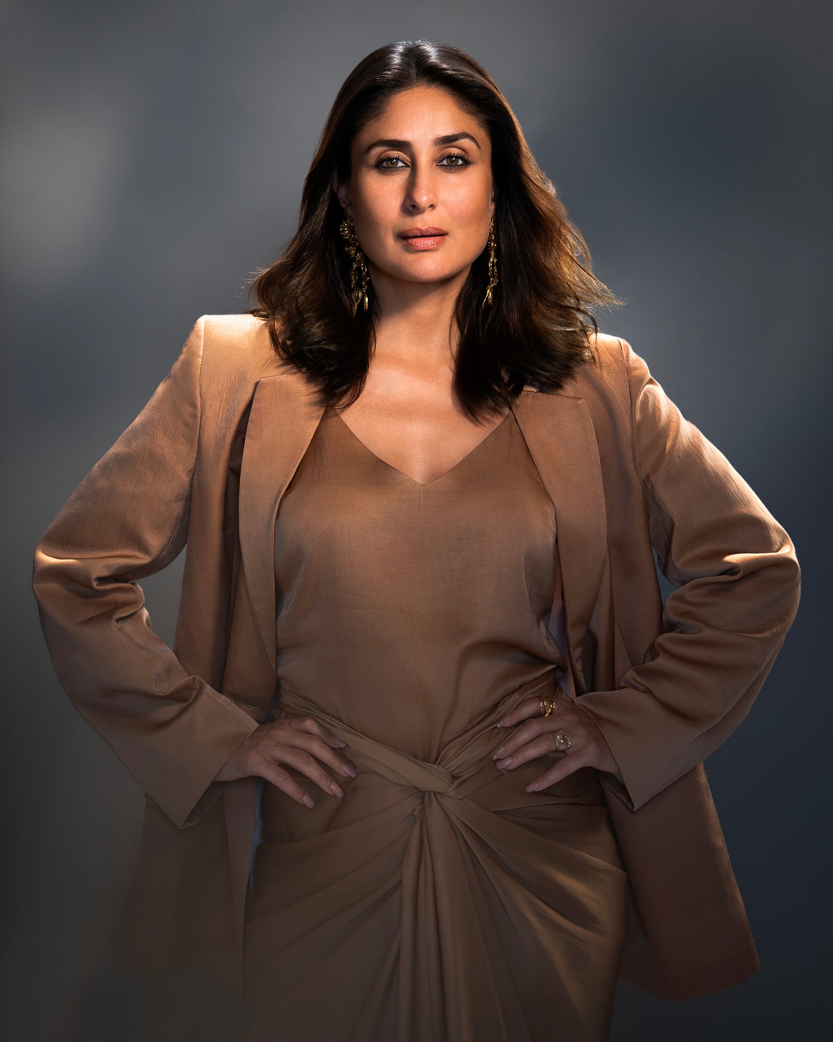 Kareena Kappor Dress Inspired Ladies Camel Jacket Kelly Camel Co-Ord Set from Amara 