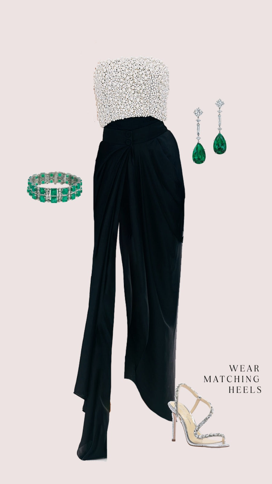 Elegant cotton modal satin co-ord set with intricate hand embroidery