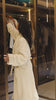 Verge co-ord set with long trench jacket, mini V-neck dress, and chevron pants