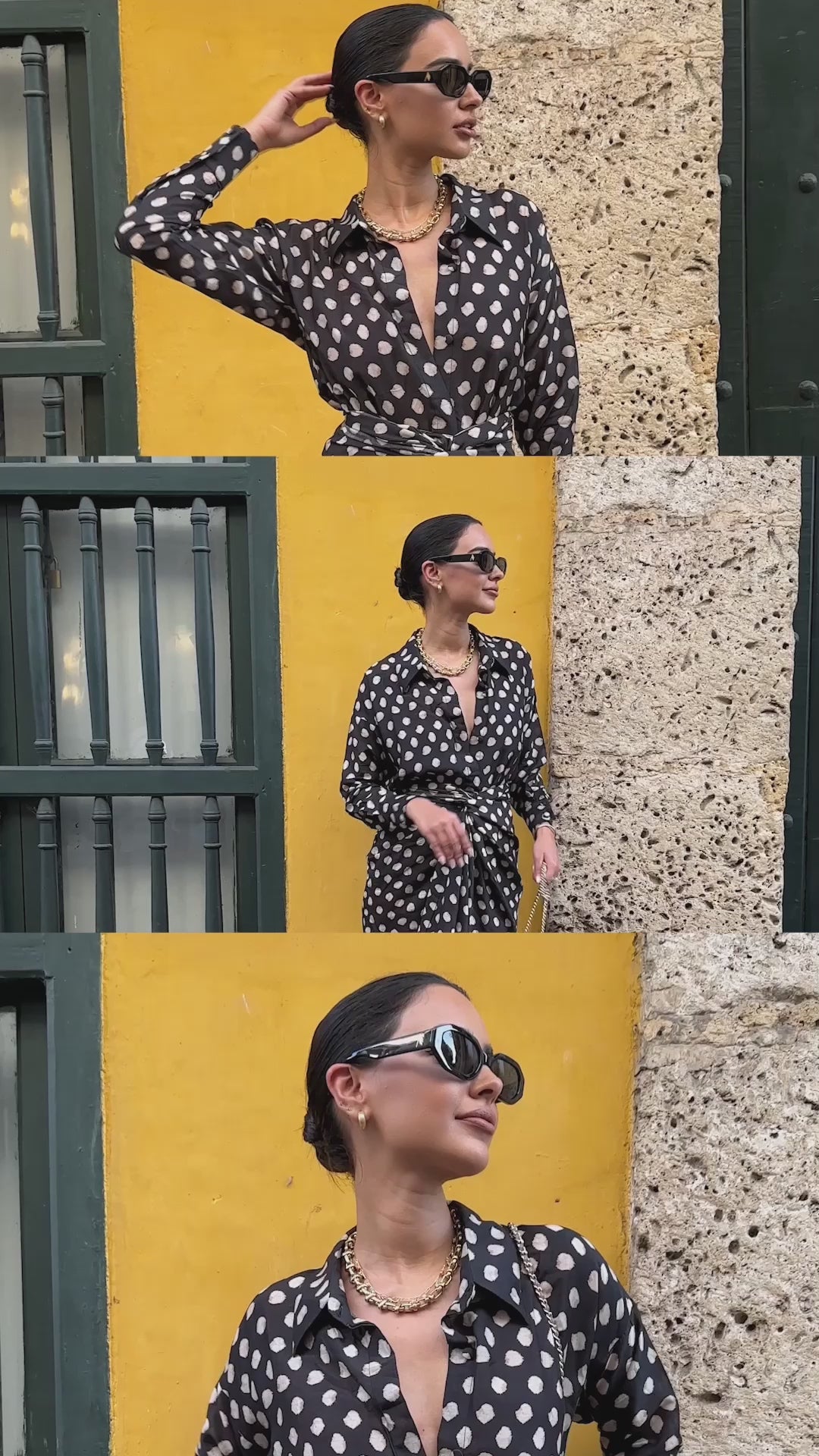 Cotton silk tie-up dress designed for versatile wrap styling